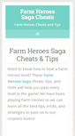 Mobile Screenshot of farmheroescheats.com